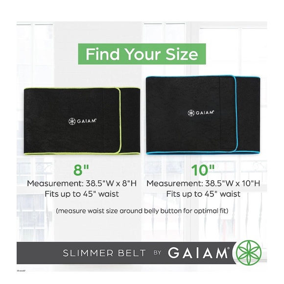 NWT-Gaiam Unisex Design Waist Trimmer Slimmer Belt Sweat Band - Picture 5 of 11